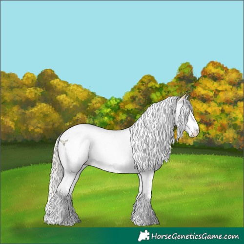 Horse Color:Silver Sable Cream Champagne Pearl Sabino Splash Tobiano 