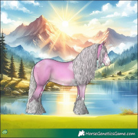 Horse Color:Watercolor Silver Bay Pearl 