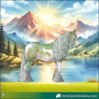 Horse Color:Watercolor Silver Bay Ice Tobiano 