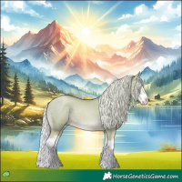 Horse Color:Watercolor Silver Smoky Black Pearl Splash 