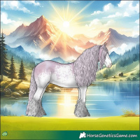 Horse Color:Watercolor White Spotted Silver Grullo Pearl 
