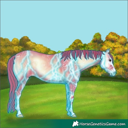 Horse Color:Thunderstruck Watercolor Red Onyx Ice 
