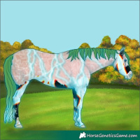 Horse Color:Thunderstruck Watercolor Amber Champagne Ice Splash