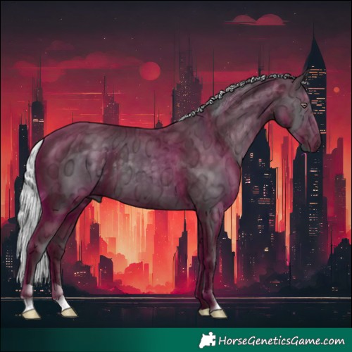 Horse Color:Silver Black Chinchilla Ice 