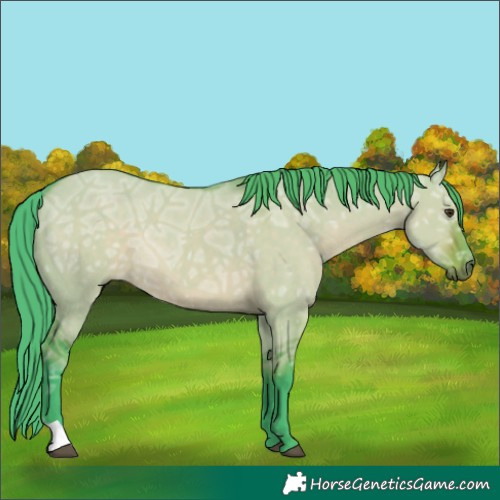 Horse Color:Watercolor Liver Red Dun Ice 