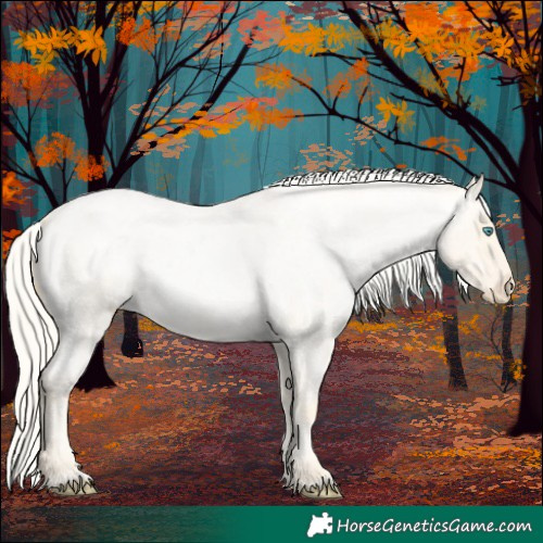 Horse Color:Palomino Roan Pearl Varnish  and Palomino Roan Pearl Varnish 