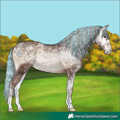 Horse Color:Painted Silver Blue Onyx Ice