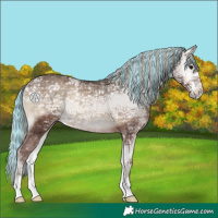 Horse Color:Painted Silver Blue Onyx Ice 