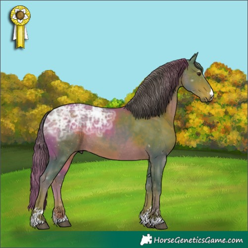Horse Color:Watercolor Liver Chestnut Ice 