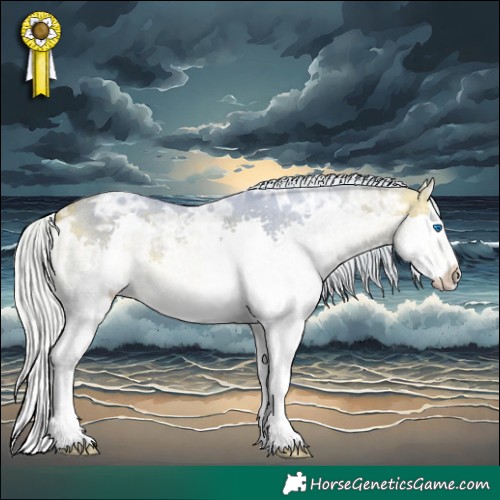 Horse Color:Watercolor Silver Buckskin Ice Splash 