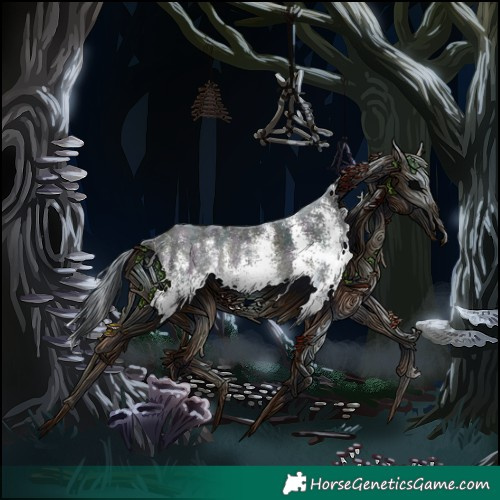 Horse Color:White Spotted Midnight Blue Onyx Chinchilla Rabicano 