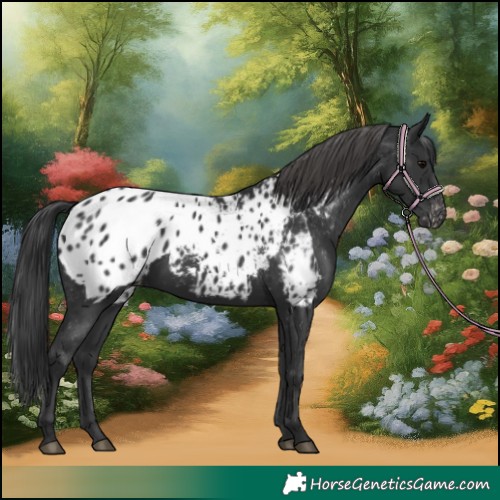 Horse Color:Black Appaloosa 