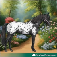 Horse Color:Black Appaloosa