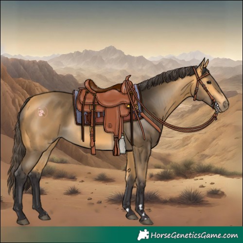 Horse Color:Buckskin Rabicano 