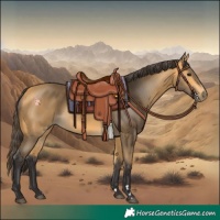 Horse Color:Buckskin Rabicano