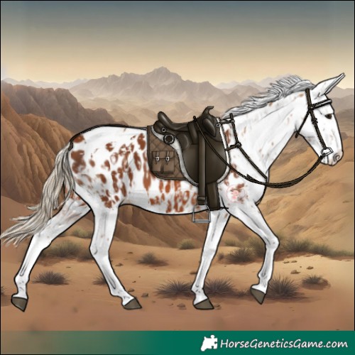 Horse Color:Red Dun Splash Tobiano Appaloosa  and Chestnut Splash Tobiano Appaloosa 