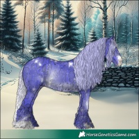 Horse Color:Watercolor White Spotted Silver Brown Chinchilla Ice Sabino Rabicano