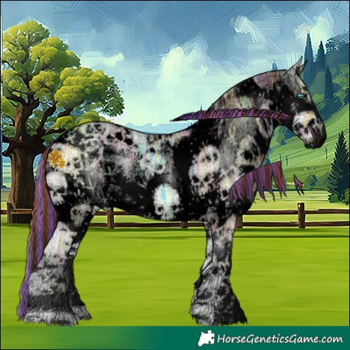 Horse Color:Void Painted Red Onyx Ice Sabino Splash Tobiano 