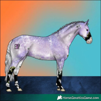Horse Color:Watercolor Silver Blue Onyx Ice Sabino