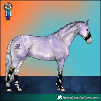 Horse Color:Watercolor Silver Blue Onyx Ice Sabino 