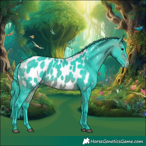 Horse Color:Watercolor Brown Appaloosa 