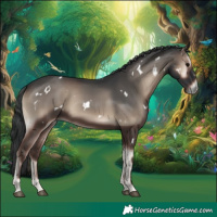 Horse Color:White Spotted Blue Onyx Rabicano 