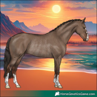 Horse Color:Liver Red Dun Rabicano 