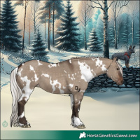 Horse Color:White Spotted Silver Brown Dun