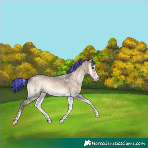 Horse Color:Painted Silver Brown Ice Onyx 