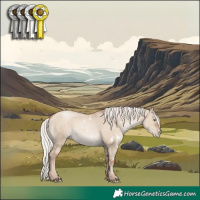 Horse Color:White Spotted Silver Grullo Pearl Mushroom 