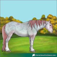 Horse Color:Painted Watercolor Silver Sable Champagne Ice Onyx Sabino
