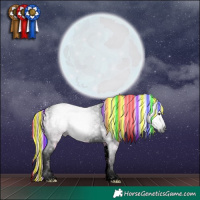 Horse Color:Gray Void Painted Silver Brown Ice Dun Sabino Tobiano 