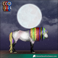 Horse Color:Gray Void Painted Silver Brown Ice Dun Sabino Tobiano 