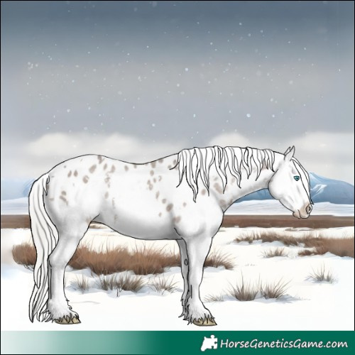 Horse Color:White Spotted Silver Grullo Roan Splash Appaloosa 