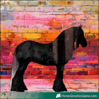 Horse Color:Void White Spotted Midnight Chocolate Brown Chinchilla Roan Dun Splash 