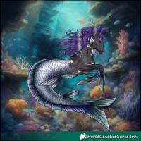 Horse Color:Watercolor White Spotted Midnight Brown Ice Dun