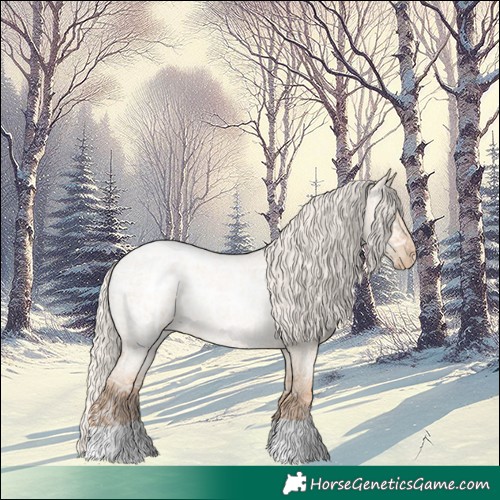 Horse Color:Silver Grullo Ice Roan Pearl 