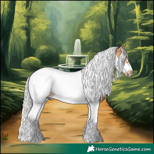Horse Color:Silver Bay Dun Sabino Splash Tobiano Frame 