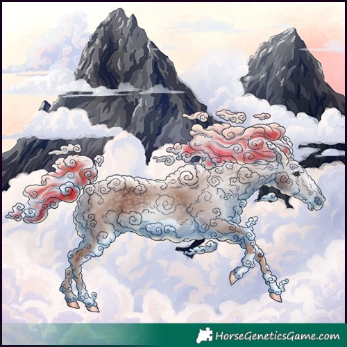 Horse Color:Gray Painted Chestnut Frame 