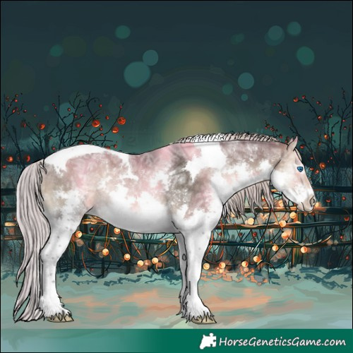 Horse Color:Silver Smoky Blue Onyx Ice Splash Tobiano Rabicano 