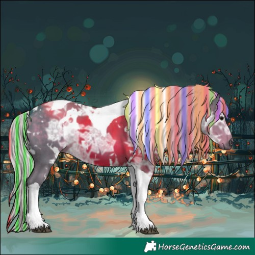 Horse Color:Painted Watercolor White Spotted Silver Smoky Black Ice Tobiano 