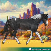 Horse Color:Brown Tobiano Rabicano