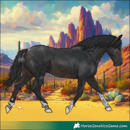 Horse Color:Brown Tobiano 