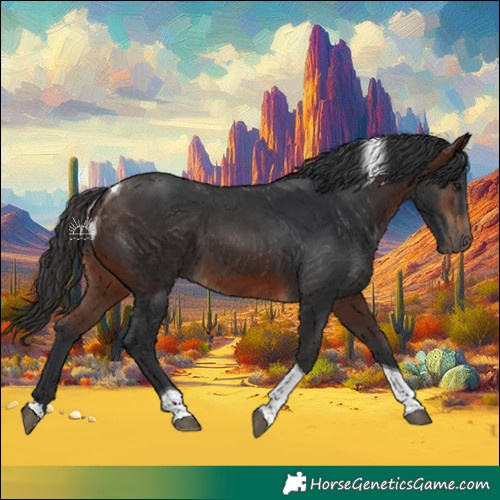 Horse Color:Brown Tobiano 