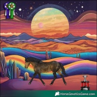 Horse Color:Void Buckskin Roan Rabicano 