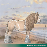 Horse Color:White Spotted Perlino Splash 
