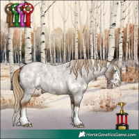 Horse Color:White Spotted Chocolate Palomino Roan Splash 