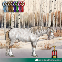 Horse Color:White Spotted Chocolate Palomino Roan Splash 
