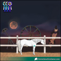 Horse Color:Chocolate Palomino Roan Dun Sabino Splash Frame Snowcap 
