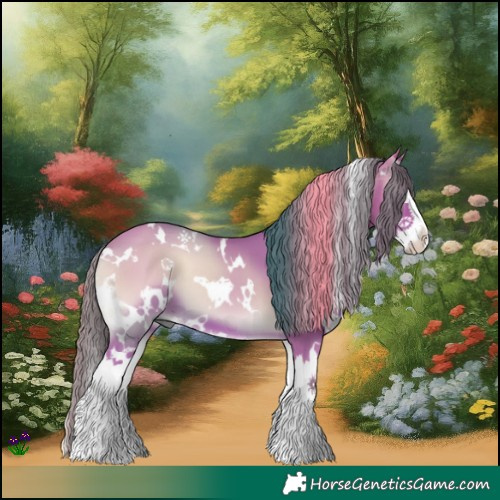 Horse Color:Watercolor White Spotted Bay Onyx Splash 
